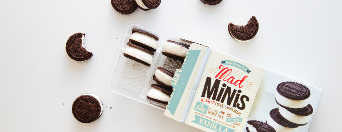 Mad Minis box of vanilla cookies